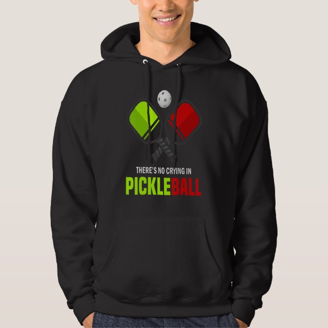 Moletom There's No Crying In Pickleball Player Funny Pickl (Frente)