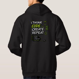 Moletom Think Code Create Repeat
