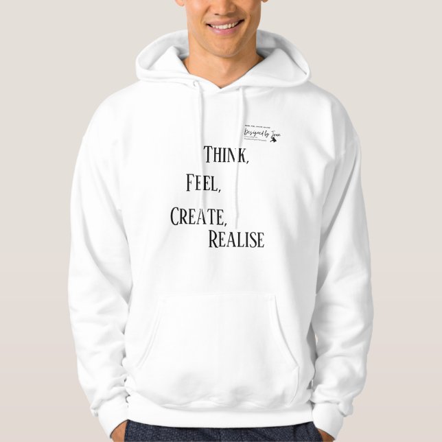 Moletom Think feel create realiseBLDesigned by Joan Hoodie (Frente)