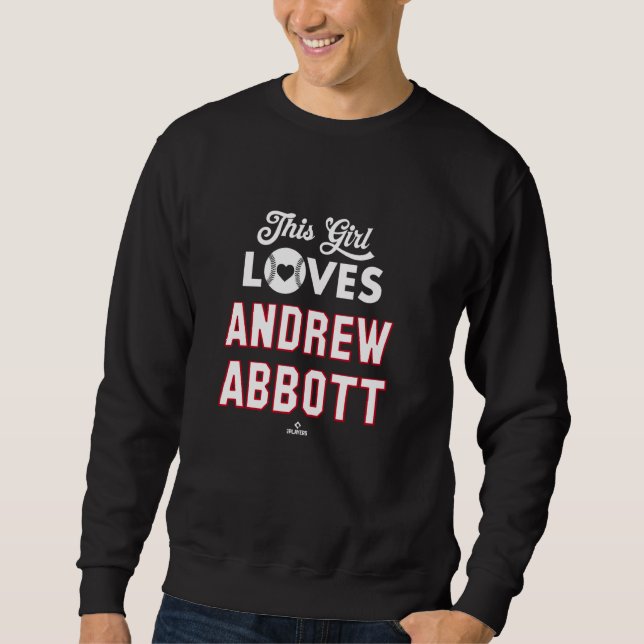 Moletom This Girl Loves Andrew Abbott Cincinnati Baseball  (Frente)