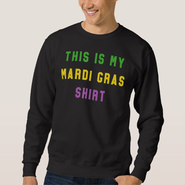 Moletom This Is My Mardi Gras Costume Shirt Carnaval Party (Frente)