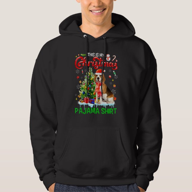Moletom This My Christmas Pajama   Beagle Scarf Santa Xmas (Frente)