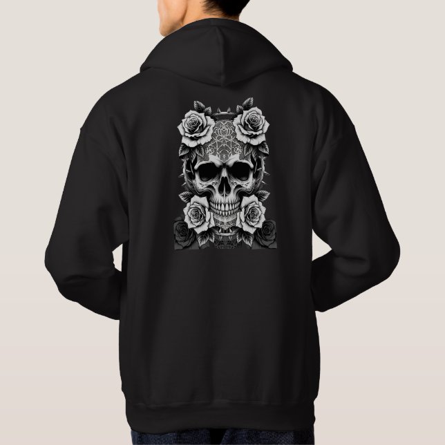 Moletom Thorny Embrace Skull – Gothic Lace & Roses Liner (Verso)