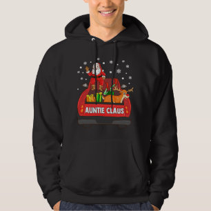 Moletom Tia Claus Red Truck Papais noeis Reindeer Elf Chri