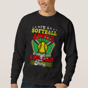 Moletom Tia de Softbol Não Faça Isso Mantenha a Calma Cois
