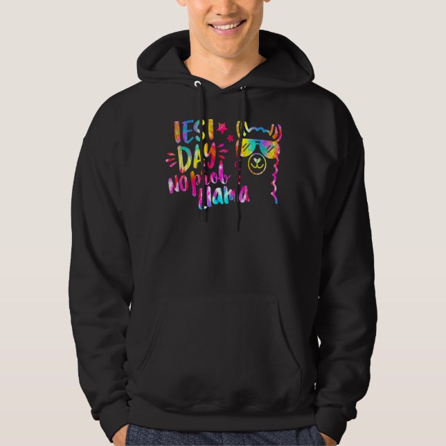Moletom Tie Dye Day No Prob Llama Cute Teachers Study (Frente)