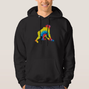 Moletom Tie Dye Gibbon Rainbow Impressão Menos Ape Hippie