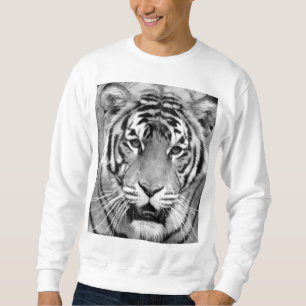 Moletom Tiger Head Face Mens Moderno Elegante Modelo