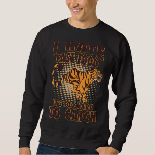Moletom Tiger Meme Big Cat Wild Animal Retro Fast Comida