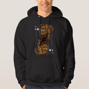 Moletom Tiger Steampunk Card Game Queen Poker Spades