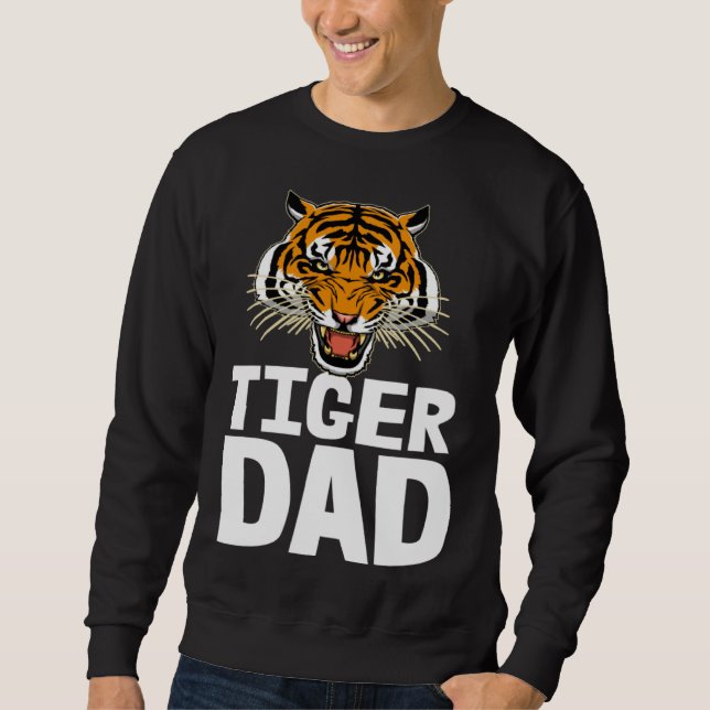 Moletom Tigers Dad  Roaring Tiger Tees Men's Tiger Face (Frente)