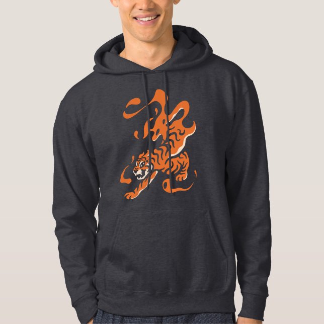 Moletom Tigre Ardente: Design Ousado Asiático (Frente)