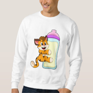 Moletom Tigre com frasco para bebês de leite