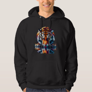 Moletom Tigre olhando para Reflexo na Água