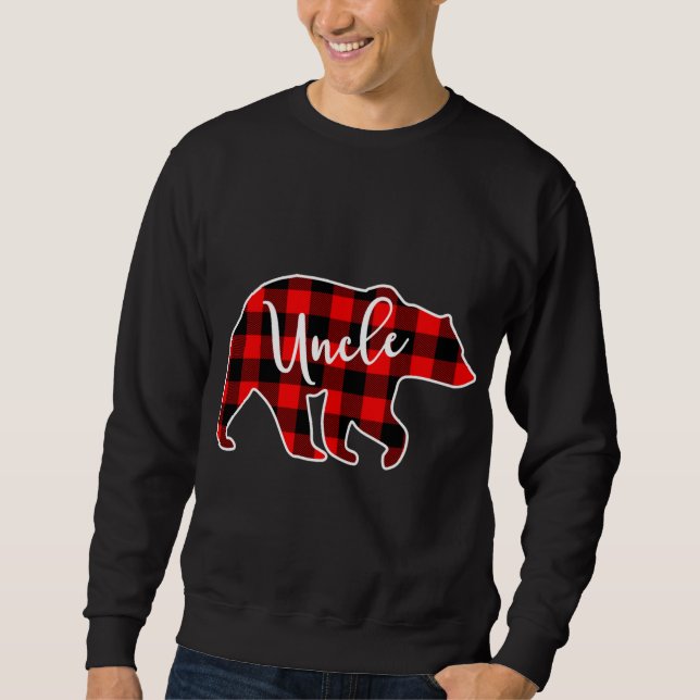 Moletom Tio Bear Red Xadrez Matando Natal (Frente)