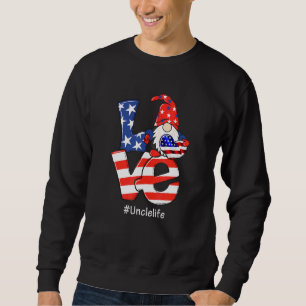 Moletom Tio Life 4 De Julho Love Gnome American Flag