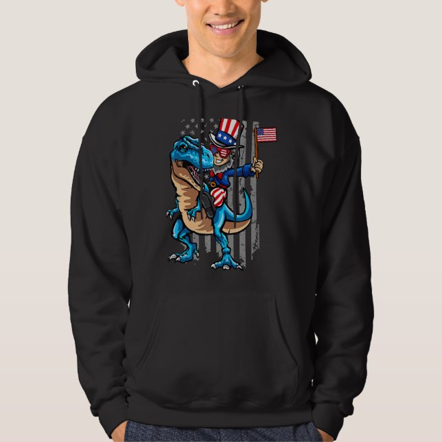 Moletom Tio Sam Rex Dinossaur América 4 De Julho Usa (Frente)