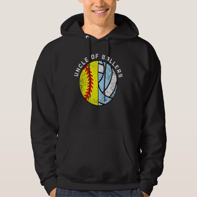 Moletom Tio Tio De Balas De Voleibol De Softball (Frente)