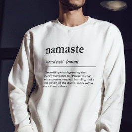 Moletom Tipografia de Definição de Namaste do Yoga Moderno