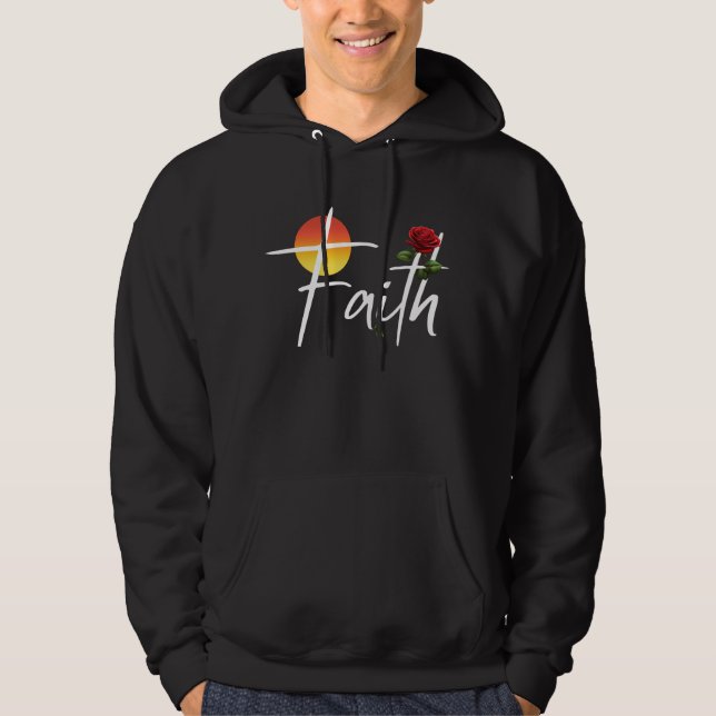 Moletom Tipografia de Fé com Rosas (Frente)