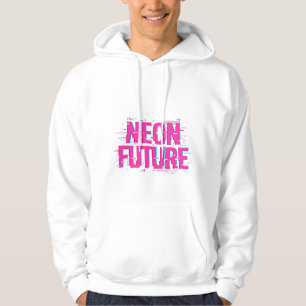 Moletom Tipografia Glitch Futuro Neon Cyberpunk