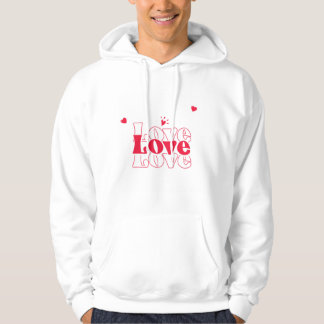 Moletom Tipografia Gráfica de Amor Vermelho Fofo com Coraç