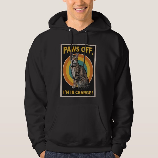 Moletom Tiras de Design de Gato Engraçadas Eu sou o Gato d (Frente)