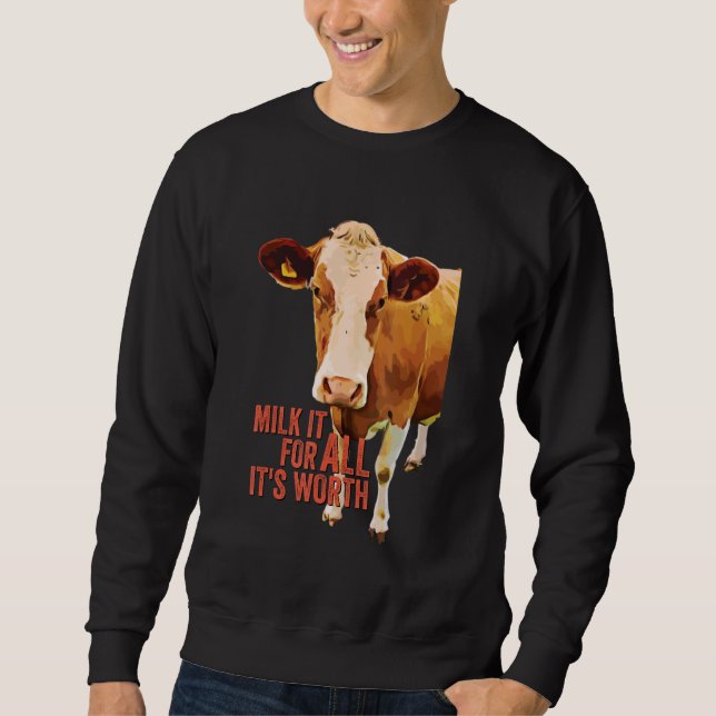 Moletom Tire o Máximo que Puder  Idioma de Vaca Fofa Meme  (Frente)