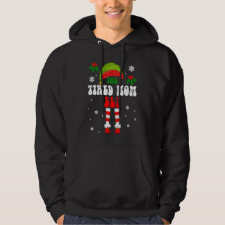 Moletom Tired Mom Elf Christmas Family Matching Xmas Group