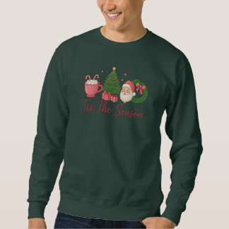 Moletom Tis the Season Merry Christmas Festive Sweatshirt