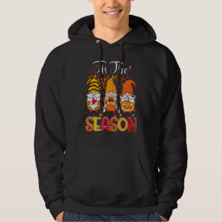 Moletom Tis The Season Three Gnomes Pumpkin Fall Leaves Th
