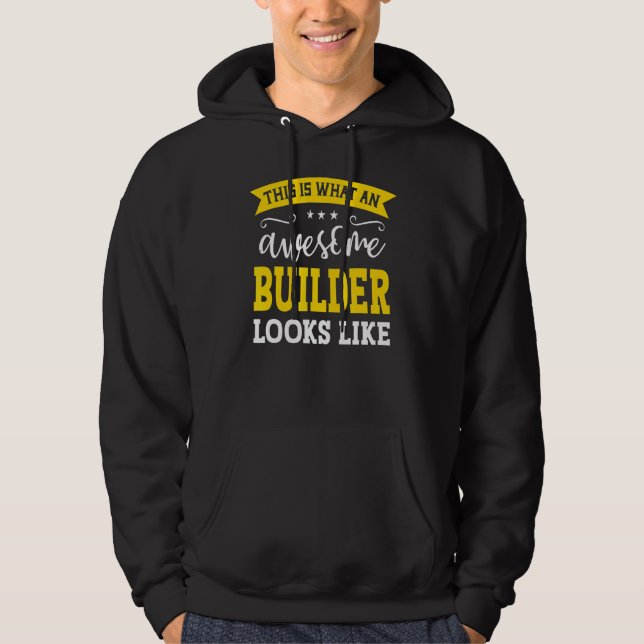 Moletom Título do Trabalho do Builder Profissão de Trabalh (Frente)