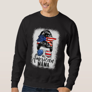 Moletom Toda a Mãe Americana Orgulhosa Mãe Mensagem Bun Pa