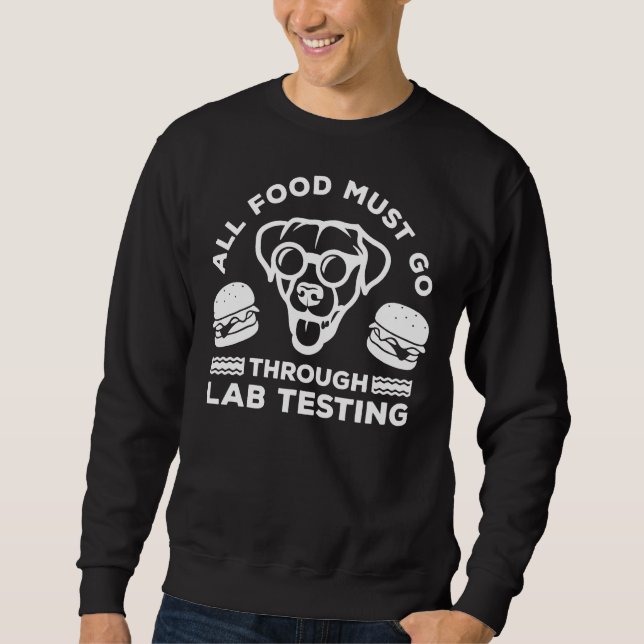 Moletom Todas as Comidas devem passar pelo Lab Testing Lab (Frente)