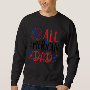 Moletom Todo Pai Americano, 4 de julho, Firework Red White
