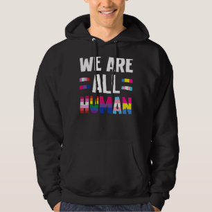 Moletom Todos Nós Somos Humanos Orgulhosos Lgbt Sinalizado