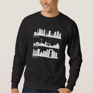 Moletom Tokyo Osaka Kyoto Cidade do Japão Skyline
