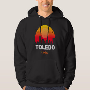 Moletom Toledo Ohio Vintage Pôr-do-Sol Retro Cidade Estado