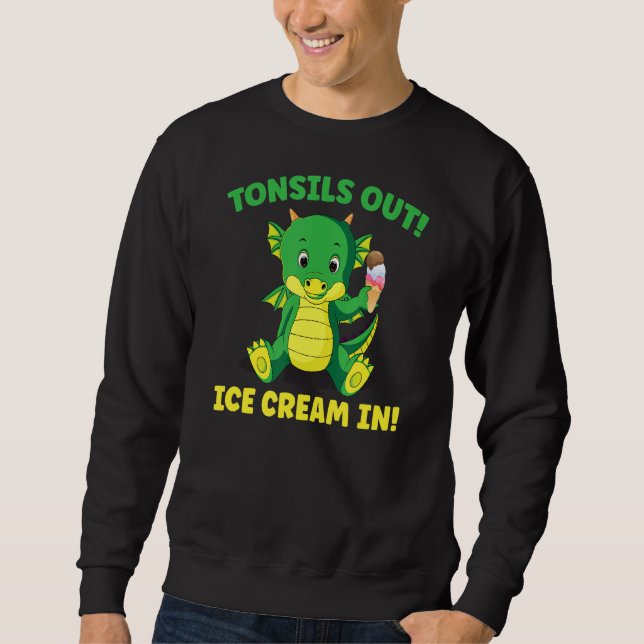 Moletom Tonsillectomia Cirurgia Tonsils Saia Sorvete Em Di (Frente)
