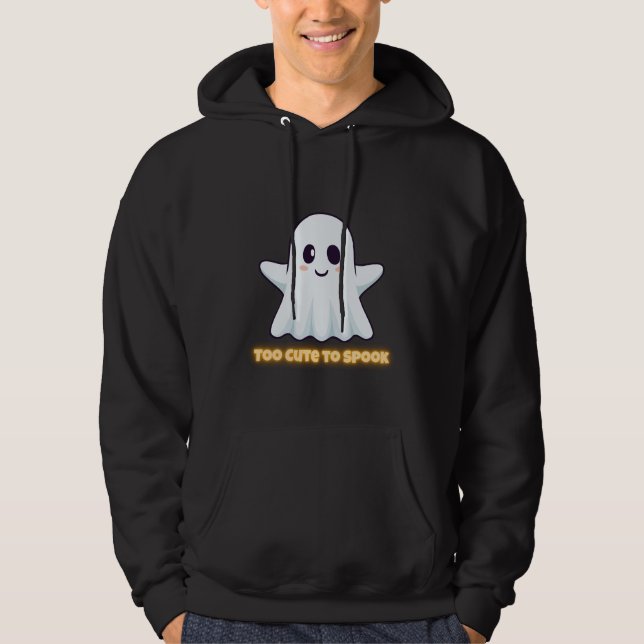 Moletom Too Cute To Spook – Adorable Kawaii Ghost Hallowee (Frente)