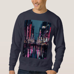 Moletom Tóquio de pop-Arte - Paisagem Neon com Bold Urban