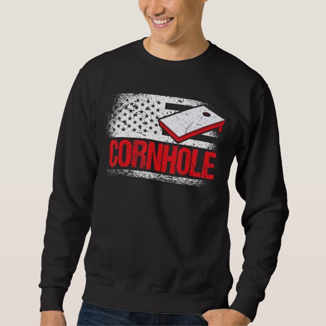 Moletom Torneio Cornstar Corn Hole Red White (Frente)