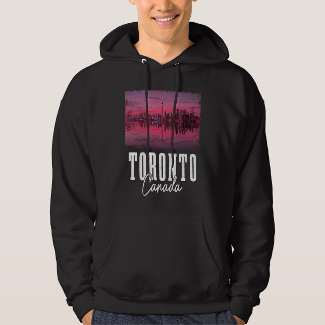 Moletom Toronto Skyline Ontario Canada Maple Leaf Canadian (Frente)