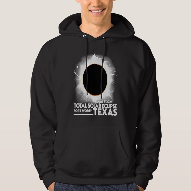 Moletom Total Solar Eclipse Fort Worth TEXAS April 8 2024  (Frente)