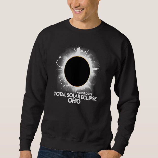 Moletom Total Solar Eclipse Ohio 2024 American Totality (Frente)