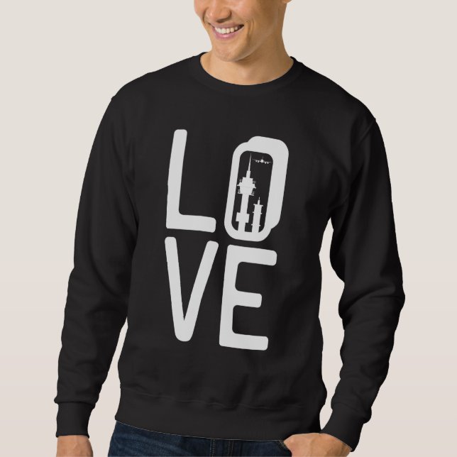 Moletom Tower Love Air Traffic Control Aviation Controller (Frente)