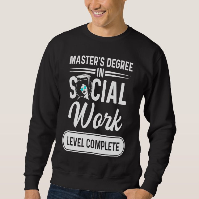 Moletom Trabalho Social da Rainha Negra MSW Mestrados Comp (Frente)