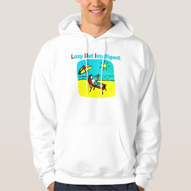 MOLETOM TRADEMARKED LAZY BUT INTELLIGENT HOODIE (Frente)