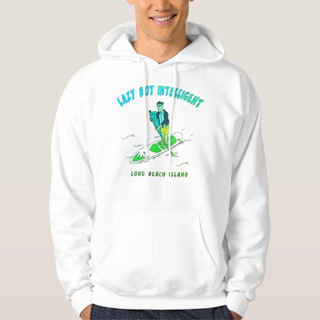 MOLETOM TRADEMARKED LAZY BUT INTELLIGENT HOODIE (Frente)