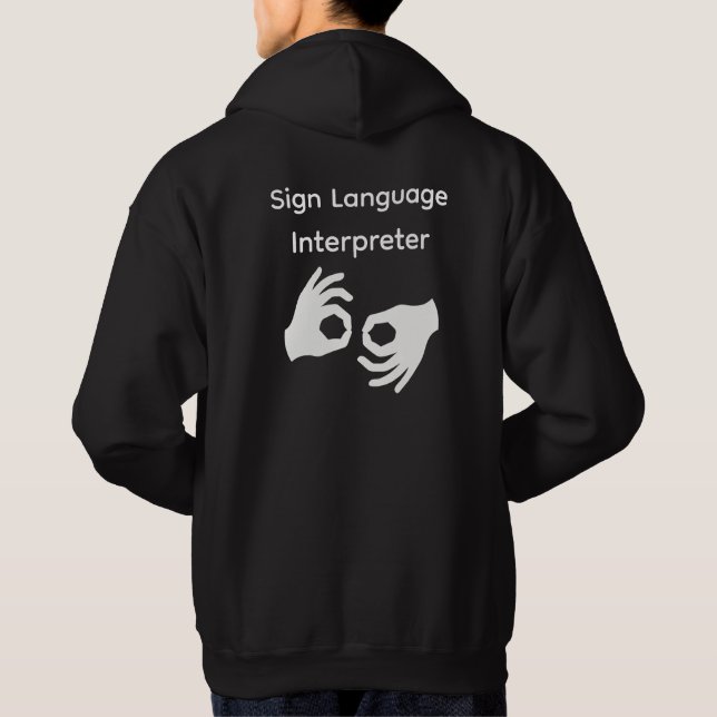 Moletom Tradutor de Língua de Sinais Hoody (Verso)